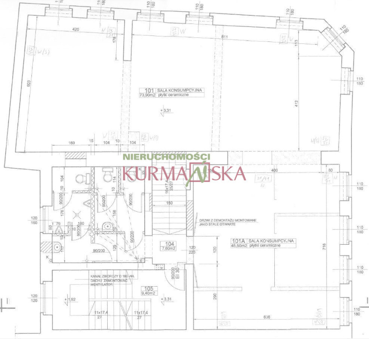 Budynek - restauracja w centrum