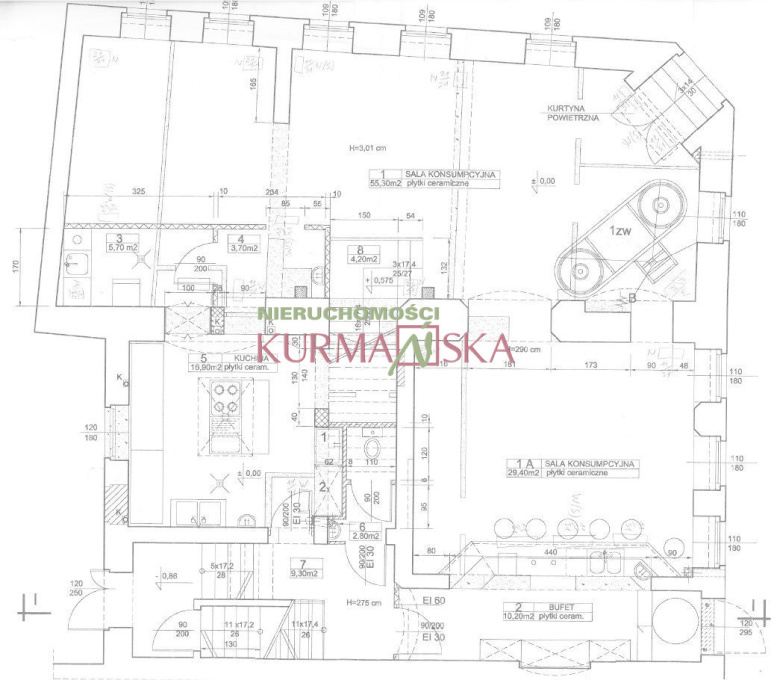 Budynek - restauracja w centrum