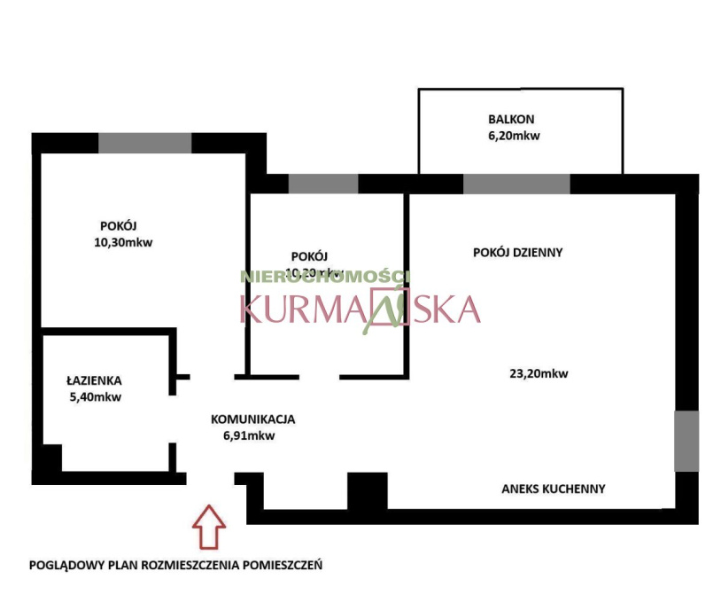 Trzypokojowe mieszkanie na sprzedaż