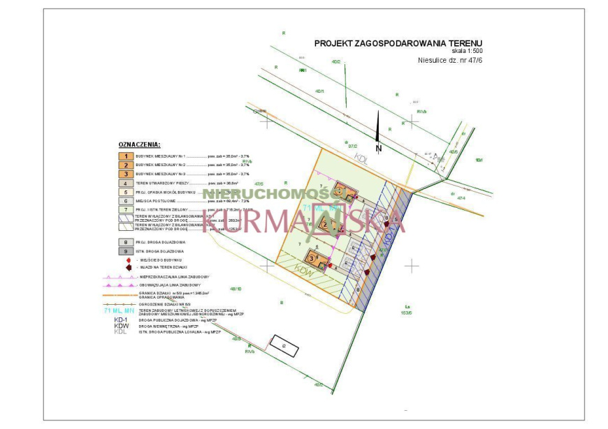 Działka w Niesulicach
