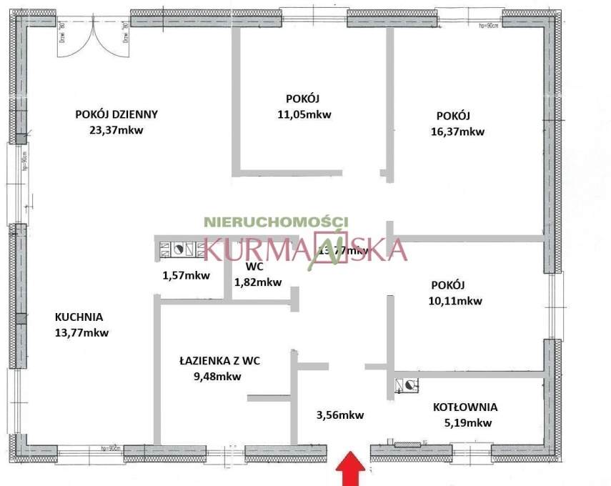Nowy, parterowy dom w Płotach